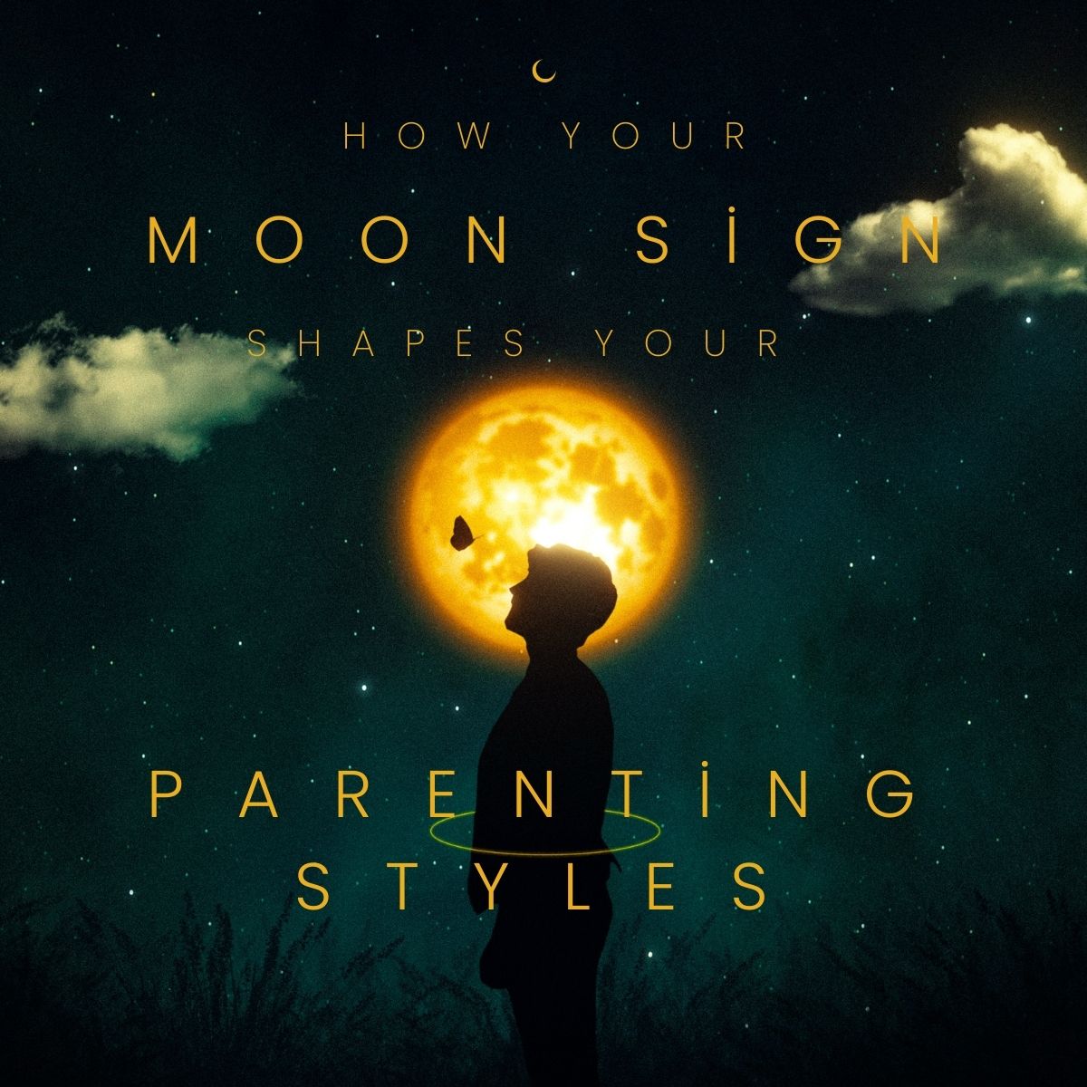Click on image of a parent standing under the moonlight to read the blog post How Your Moon Sign Shapes Your Parenting Style.